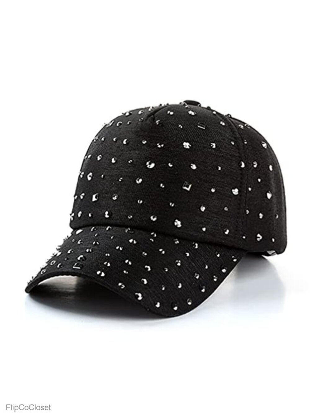 Adjustable Breathable Rhinestone Baseball Cap with UV Protection for Women